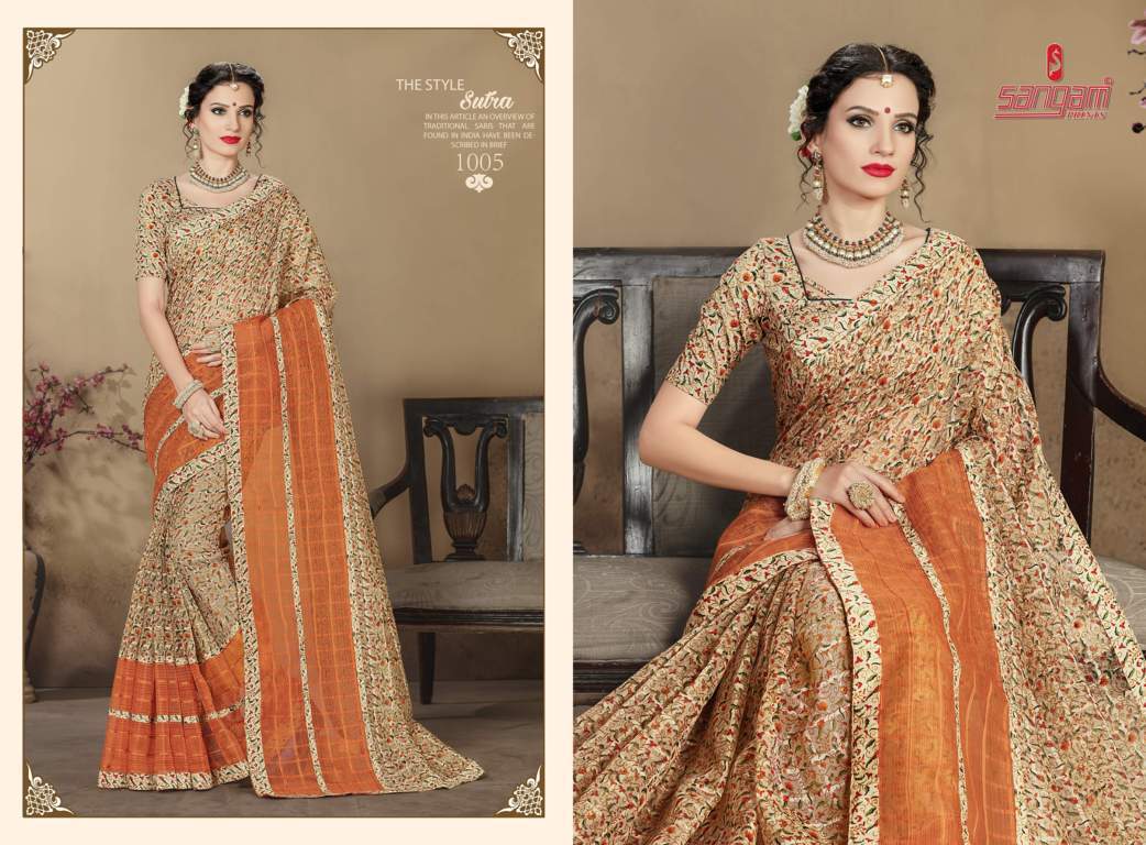 Sangam Madhuri Kota Designer Party Wear Printed Saree Collection